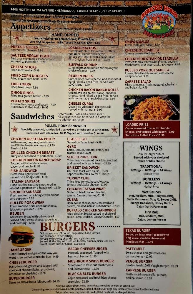 Sauced Hogs Menu image 1